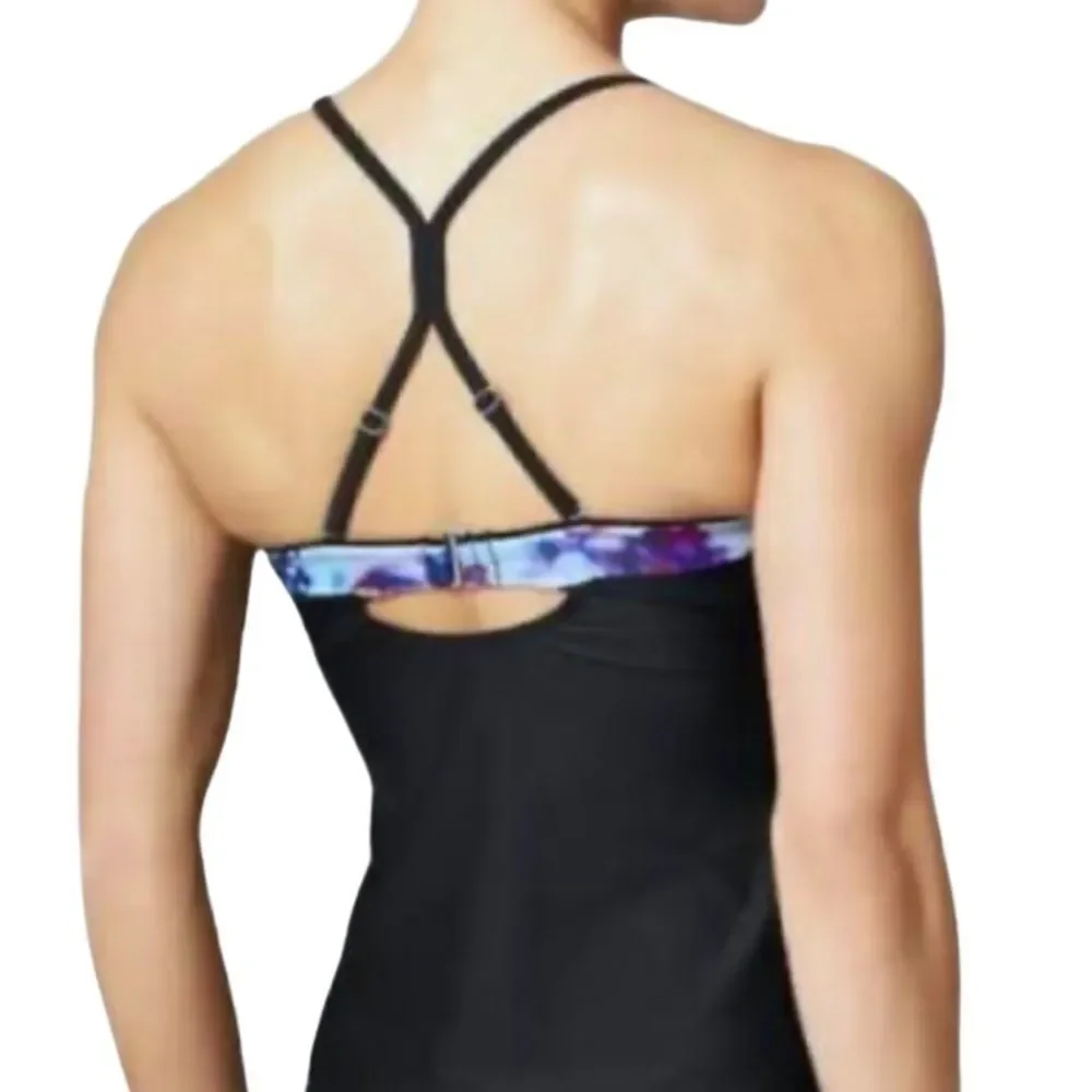 Athleta Floral Fade Tankini top 38 B/C